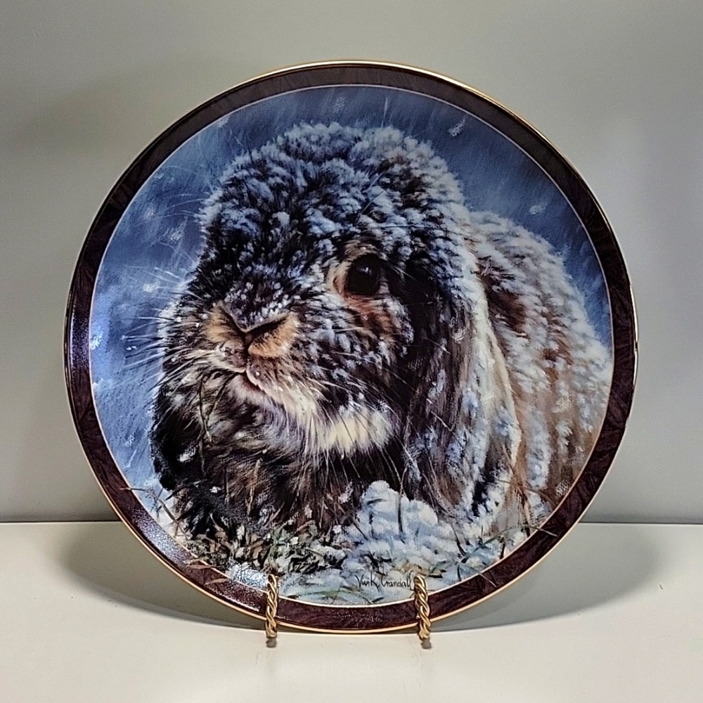"Snow Bunny" Bunny Tales Collector's Plate by Bradford Exchange